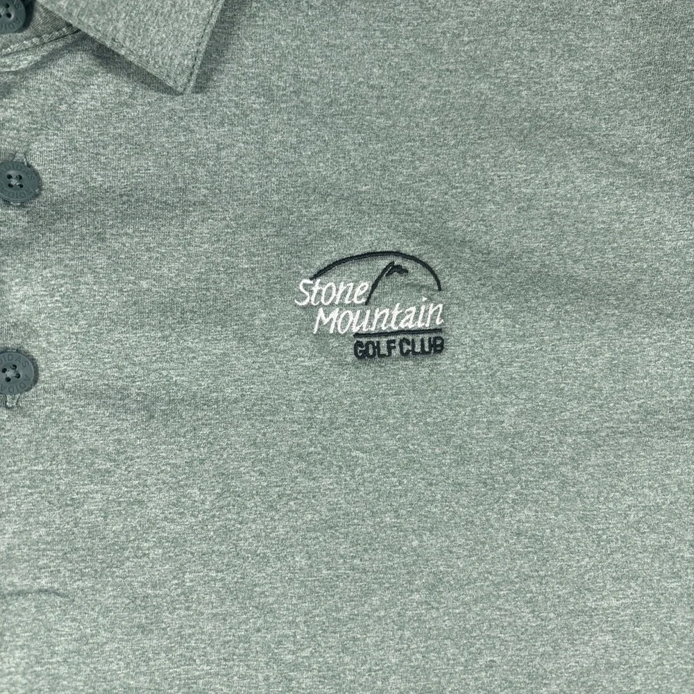 Adidas Mens Golf Polo Shirt Green Stone Mountain Golf Club Sz Large